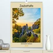 Zauberhafte Sächsische Schweiz (Premium, hochwertiger DIN A2 Wandkalender 2023, Kunstdruck in Hochglanz)