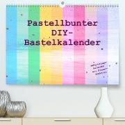 Pastellbunter DIY-Bastelkalender (Premium, hochwertiger DIN A2 Wandkalender 2023, Kunstdruck in Hochglanz)