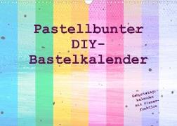 Pastellbunter DIY-Bastelkalender (Wandkalender 2023 DIN A3 quer)