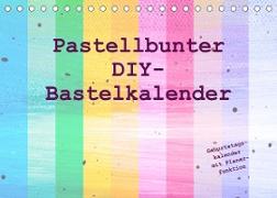Pastellbunter DIY-Bastelkalender (Tischkalender 2023 DIN A5 quer)