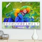 Dschungelwelt - Artwork (Premium, hochwertiger DIN A2 Wandkalender 2023, Kunstdruck in Hochglanz)