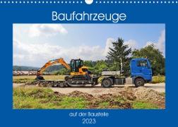 Baufahrzeuge auf der Baustelle (Wandkalender 2023 DIN A3 quer)