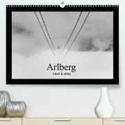 Arlberg black and white (Premium, hochwertiger DIN A2 Wandkalender 2023, Kunstdruck in Hochglanz)