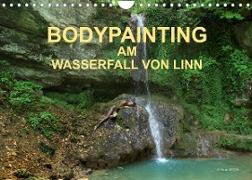 BODYPAINTING AM WASSERFALL VON LINN (Wandkalender 2023 DIN A4 quer)