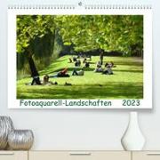 Fotoaquarell-Landschaften. (Premium, hochwertiger DIN A2 Wandkalender 2023, Kunstdruck in Hochglanz)