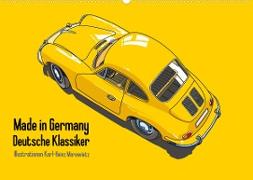 Made in Germany - Illustrationen deutscher Oldtimer (Wandkalender 2023 DIN A2 quer)