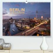 Berlin zur Blauen Stunde - 12 Berliner Sehenswürdigkeiten (Premium, hochwertiger DIN A2 Wandkalender 2023, Kunstdruck in Hochglanz)