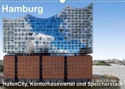 Hamburg. HafenCity, Kontorhausviertel und Speicherstadt. (Wandkalender 2023 DIN A3 quer)