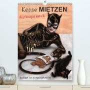 Kesse Mietzen - Burlesque cats II - mit flotten Linien gezeichnete Pin-up Katzen (Premium, hochwertiger DIN A2 Wandkalender 2023, Kunstdruck in Hochglanz)