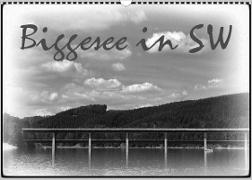 Biggesee in Schwarz-Weiß (Wandkalender 2023 DIN A3 quer)