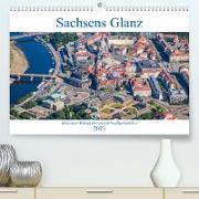 Sachsens Glanz - historische Höhepunkte aus der Vogelperspektive (Premium, hochwertiger DIN A2 Wandkalender 2023, Kunstdruck in Hochglanz)
