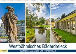 Westböhmisches Bäderdreieck - Karlsbad, Marienbad und Franzensbad (Wandkalender 2023 DIN A2 quer)