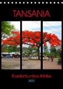 TANSANIA - Kunterbuntes Afrika (Tischkalender 2023 DIN A5 hoch)