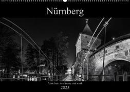 Nürnberg - Ansichten in schwarz und weiß (Wandkalender 2023 DIN A2 quer)