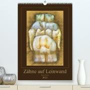 Zähne auf Leinwand (Premium, hochwertiger DIN A2 Wandkalender 2023, Kunstdruck in Hochglanz)
