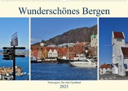 Wunderschönes Bergen. Norwegens Tor zum Fjordland (Wandkalender 2023 DIN A2 quer)