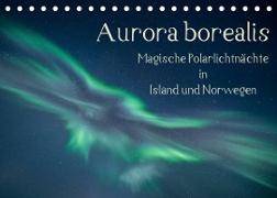 Aurora borealis - Magische Polarlichtnächte in Island und Norwegen (Tischkalender 2023 DIN A5 quer)
