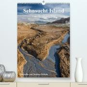 Sehnsucht Island Familienplaner 2023 (Premium, hochwertiger DIN A2 Wandkalender 2023, Kunstdruck in Hochglanz)