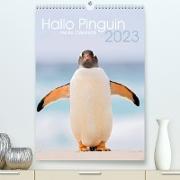 Hallo Pinguin (Premium, hochwertiger DIN A2 Wandkalender 2023, Kunstdruck in Hochglanz)