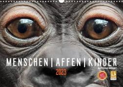 MENSCHEN-AFFEN-KINDER (Wandkalender 2023 DIN A3 quer)
