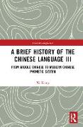 A Brief History of the Chinese Language III