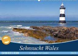 Sehnsucht Wales - Collagen eines Landes (Wandkalender 2023 DIN A2 quer)
