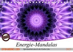 Energie - Mandalas, Spiritualität durch die Farbe Lila (Tischkalender 2023 DIN A5 quer)
