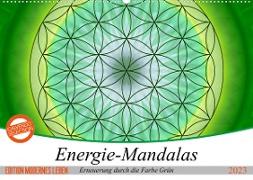 Energie - Mandalas in Grün, Erneuerung durch die Farbe Grün (Wandkalender 2023 DIN A2 quer)