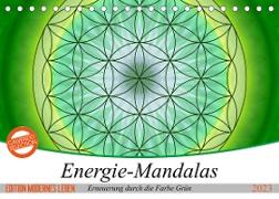 Energie - Mandalas in Grün, Erneuerung durch die Farbe Grün (Tischkalender 2023 DIN A5 quer)