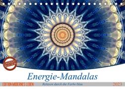 Energie-Mandalas in blau (Tischkalender 2023 DIN A5 quer)