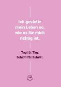 Tadaaa!-Journal Basic - Umschlag rosa mit Motivationsspruch, Klammerheftung, 14,8 x 21 cm, 48 Seiten