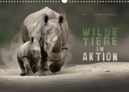 WILDE TIERE IN AKTION (Wandkalender 2023 DIN A3 quer)