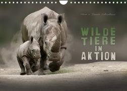 WILDE TIERE IN AKTION (Wandkalender 2023 DIN A4 quer)