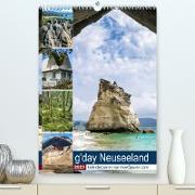 Kalenderplaner g'day Neuseeland 2023 (Premium, hochwertiger DIN A2 Wandkalender 2023, Kunstdruck in Hochglanz)