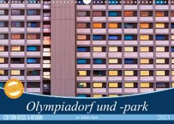 Olympiadorf und -park in München (Wandkalender 2023 DIN A3 quer)