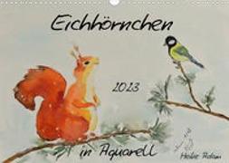 Eichhörnchen in Aquarell (Wandkalender 2023 DIN A3 quer)