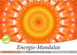 Energie - Mandalas in orange (Wandkalender 2023 DIN A2 quer)
