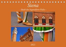 Siena - Stadt des legendären Palio (Tischkalender 2023 DIN A5 quer)