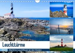 Leuchttürme - Maritime Leuchtfeuer an den Küsten (Wandkalender 2023 DIN A4 quer)