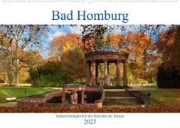 Bad Homburg - Sehenswürdigkeiten des Kurortes im Taunus (Wandkalender 2023 DIN A2 quer)
