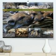Wildschweins Kinderstube - Freche Frischlinge (Premium, hochwertiger DIN A2 Wandkalender 2023, Kunstdruck in Hochglanz)