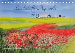 Landschafts-Aquarelle 2023 Roswita Ilona Baumann (Tischkalender 2023 DIN A5 quer)