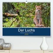 Der Luchs - Hochbeinig, Pinselohren, Backenbart (Premium, hochwertiger DIN A2 Wandkalender 2023, Kunstdruck in Hochglanz)