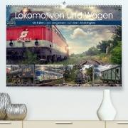 Lokomotiven und Wagen - Verfallen und vergessen auf dem Abstellgleis (Premium, hochwertiger DIN A2 Wandkalender 2023, Kunstdruck in Hochglanz)