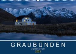 Graubünden - Land der 150 TälerCH-Version (Wandkalender 2023 DIN A2 quer)