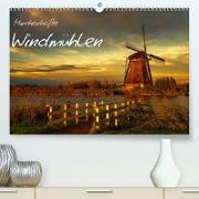 Märchenhafte Windmühlen (Premium, hochwertiger DIN A2 Wandkalender 2023, Kunstdruck in Hochglanz)