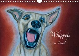 Whippets in Pastell (Wandkalender 2023 DIN A4 quer)