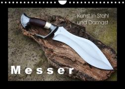 Kunst in Stahl und Damast - M e s s e r (Wandkalender 2023 DIN A4 quer)