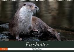 Fischotter, flinke Jäger (Wandkalender 2023 DIN A2 quer)