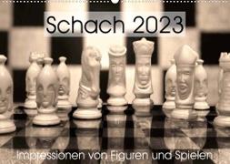 Schach 2023. Impressionen von Figuren und Spielen (Wandkalender 2023 DIN A2 quer)